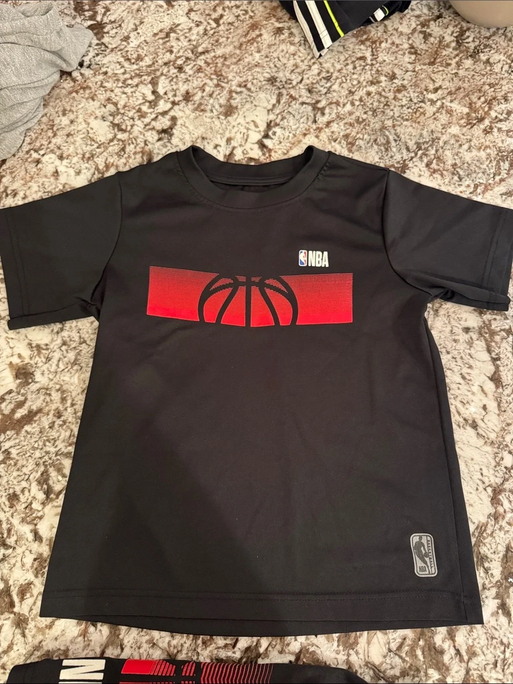 NBA Kids Black & Red Basketball Tee and Shorts Set